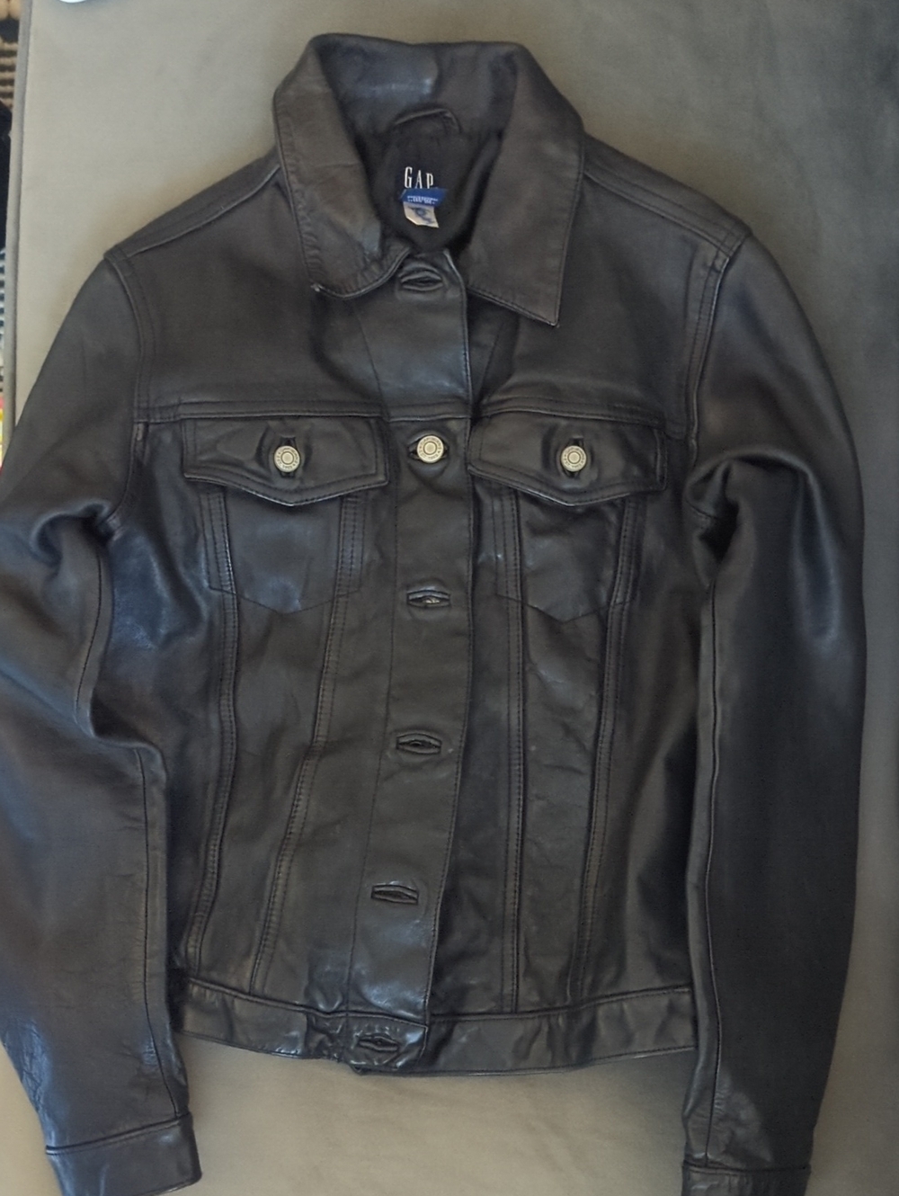 GAP Vintage '99 Women's Authentic Black Leather Jacket
